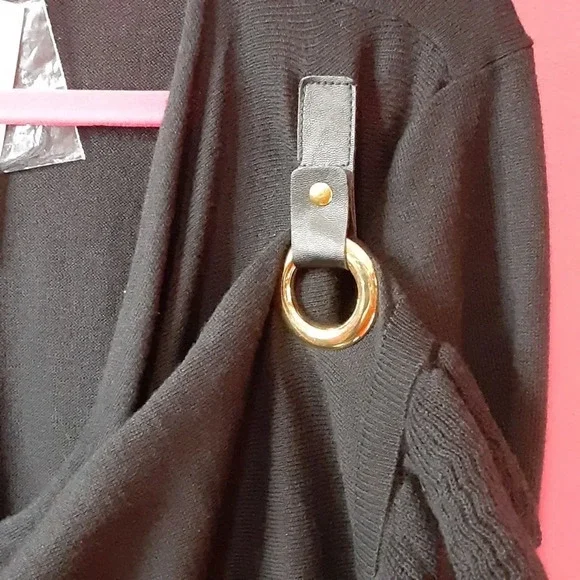 Plus Size Ruffled Convertible Cardigan Sweater - Picture 4 of 6